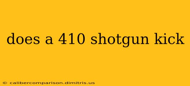 does a 410 shotgun kick