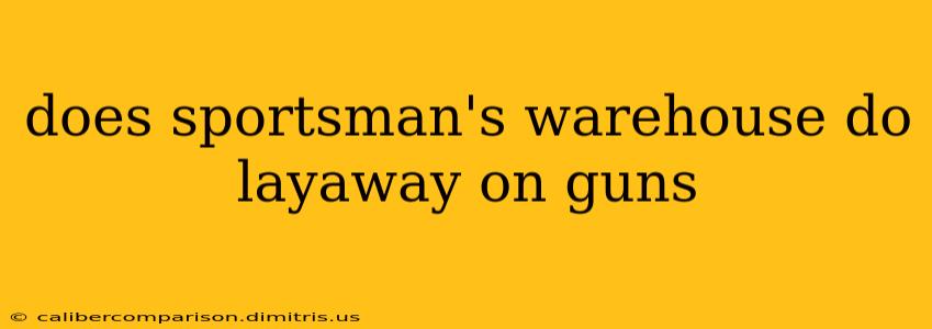 does sportsman's warehouse do layaway on guns