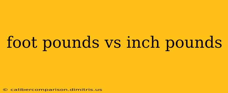 foot pounds vs inch pounds