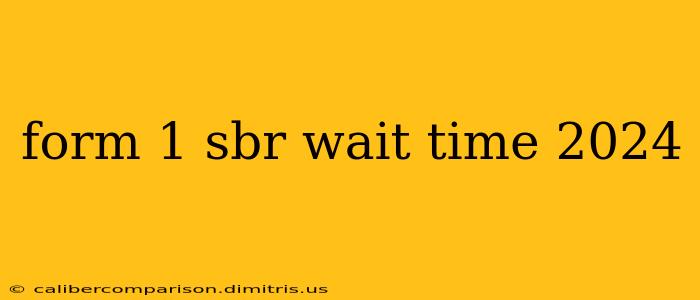 form 1 sbr wait time 2024