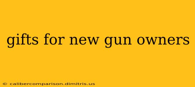 gifts for new gun owners