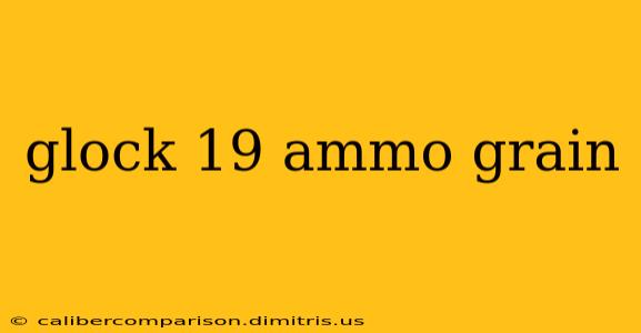 glock 19 ammo grain