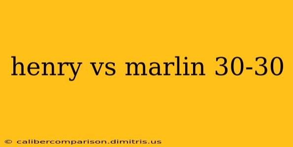 henry vs marlin 30-30