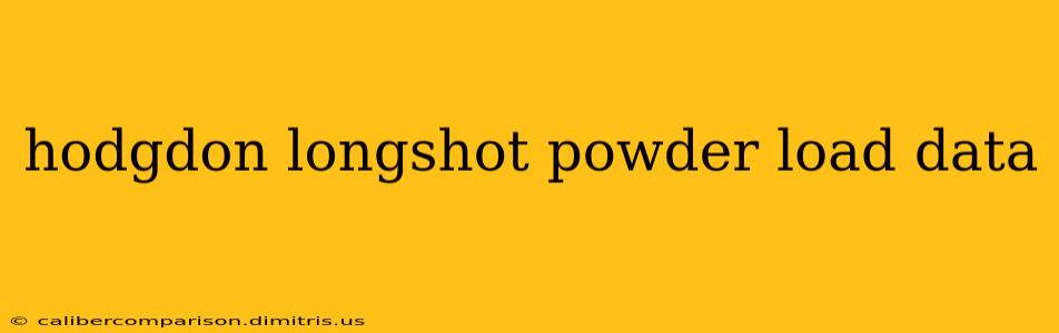 hodgdon longshot powder load data