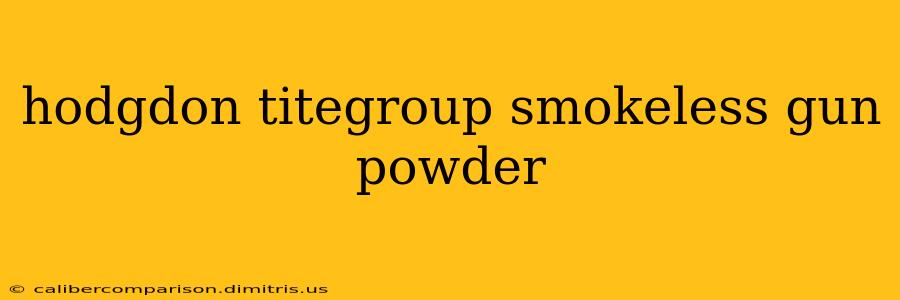 hodgdon titegroup smokeless gun powder