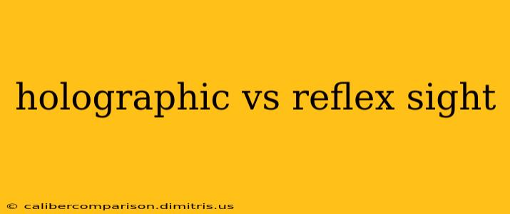 holographic vs reflex sight