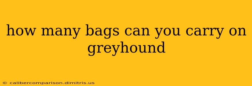 how many bags can you carry on greyhound