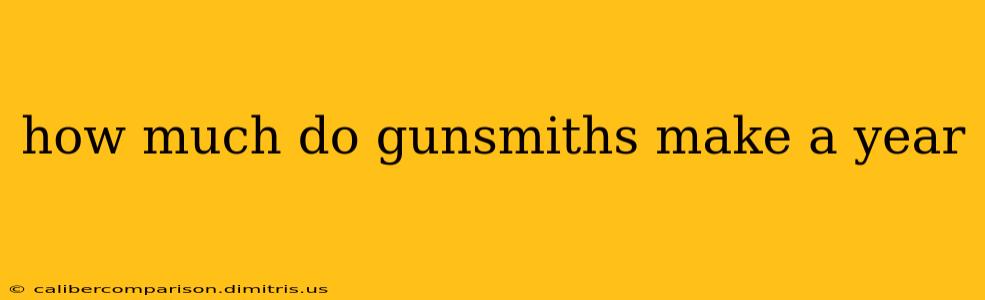 how much do gunsmiths make a year