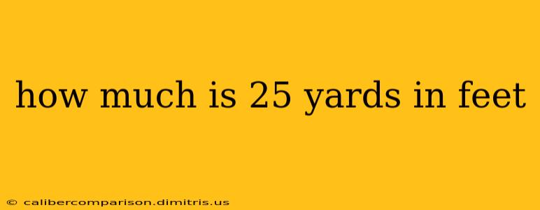 how much is 25 yards in feet