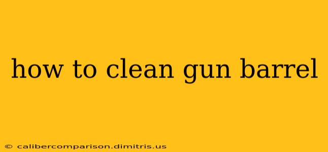 how to clean gun barrel