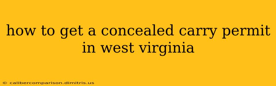 how to get a concealed carry permit in west virginia