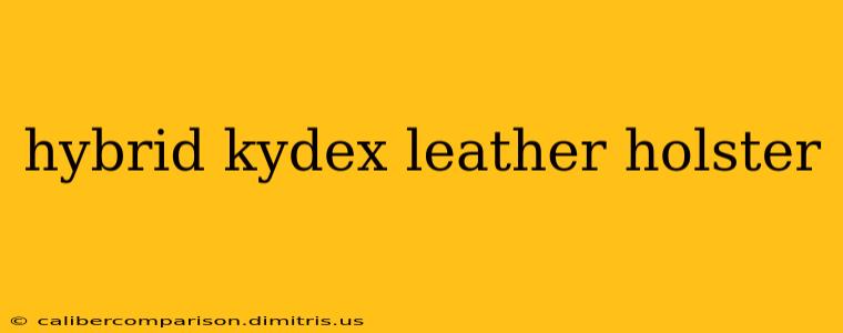 hybrid kydex leather holster