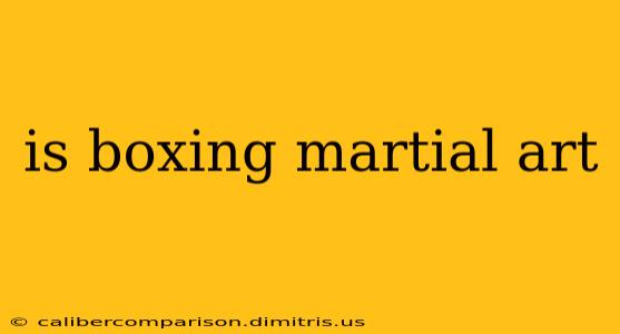 is boxing martial art