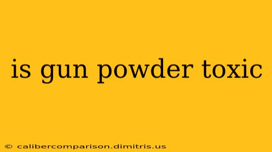 is gun powder toxic