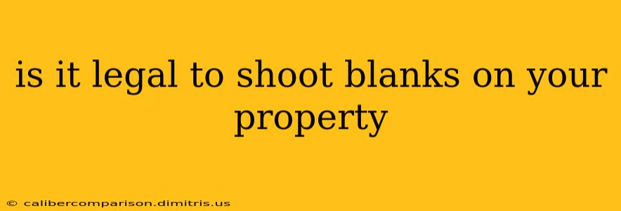 is it legal to shoot blanks on your property