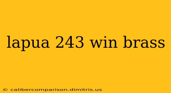 lapua 243 win brass