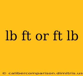 lb ft or ft lb