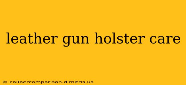 leather gun holster care