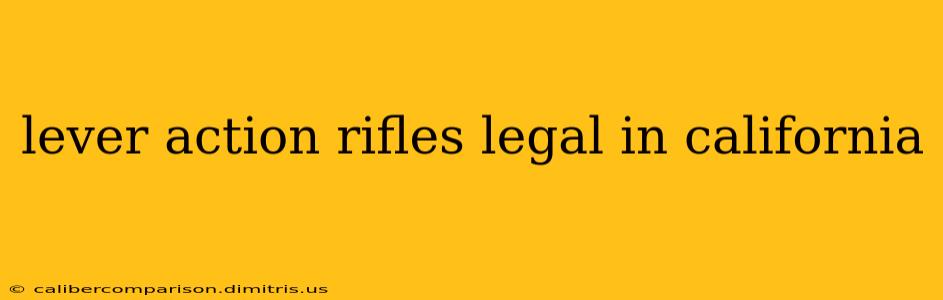 lever action rifles legal in california