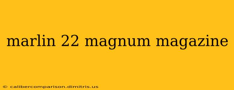 marlin 22 magnum magazine