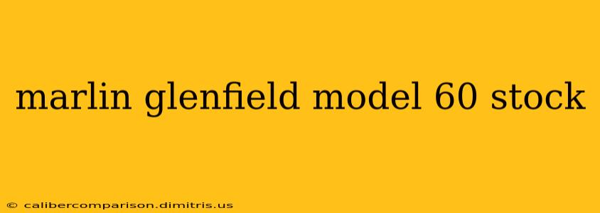 marlin glenfield model 60 stock