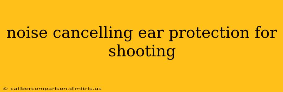 noise cancelling ear protection for shooting