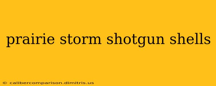 prairie storm shotgun shells