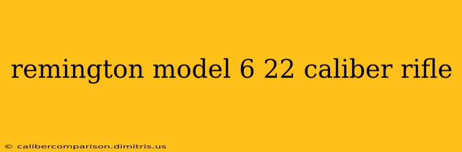 remington model 6 22 caliber rifle