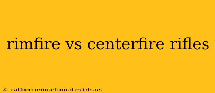 rimfire vs centerfire rifles