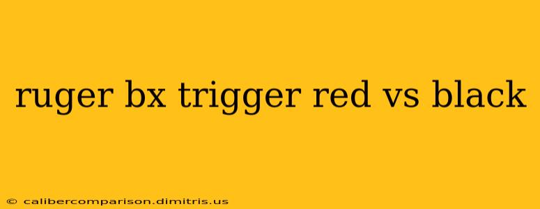 ruger bx trigger red vs black