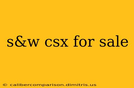 s&w csx for sale