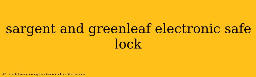 sargent and greenleaf electronic safe lock