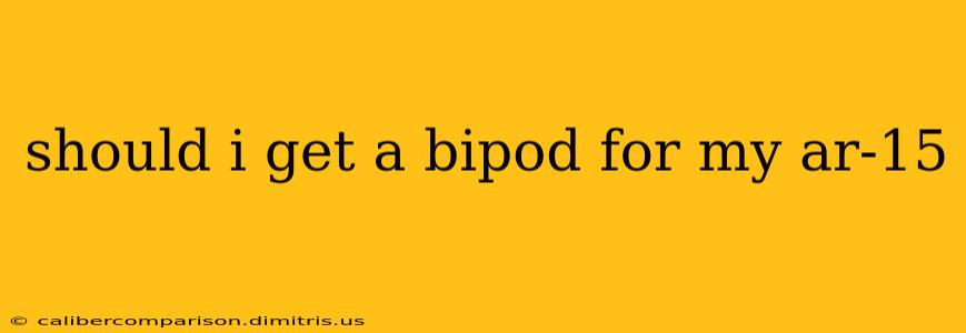 should i get a bipod for my ar-15