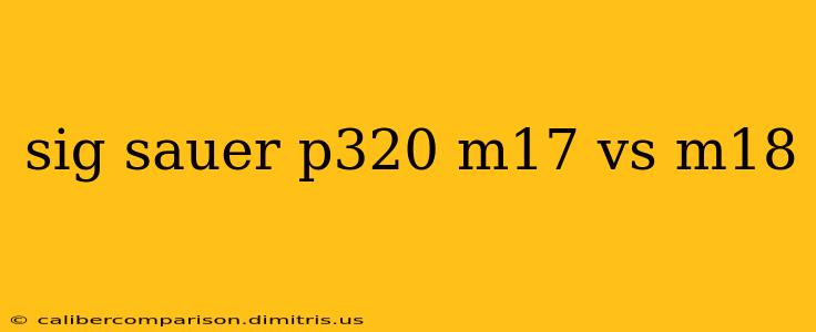 sig sauer p320 m17 vs m18