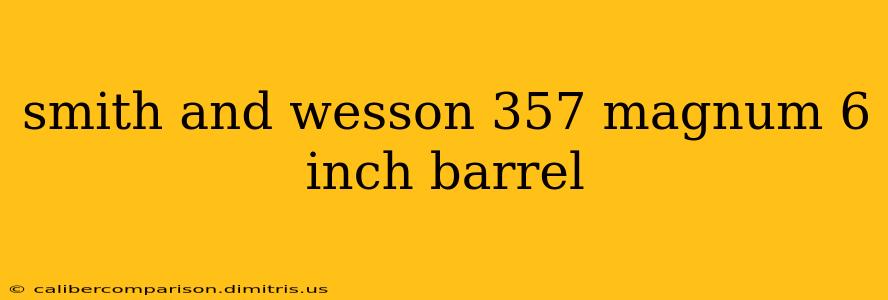 smith and wesson 357 magnum 6 inch barrel