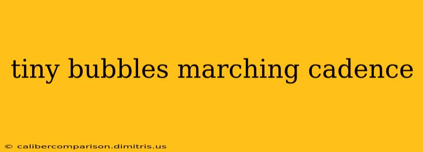 tiny bubbles marching cadence