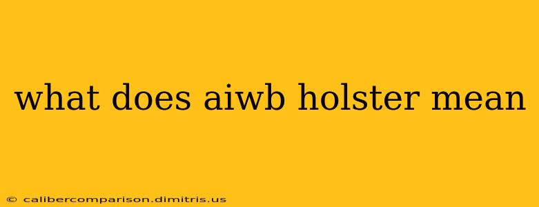 what does aiwb holster mean