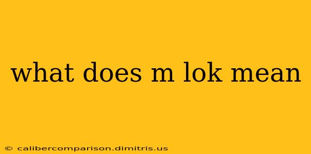 what does m lok mean