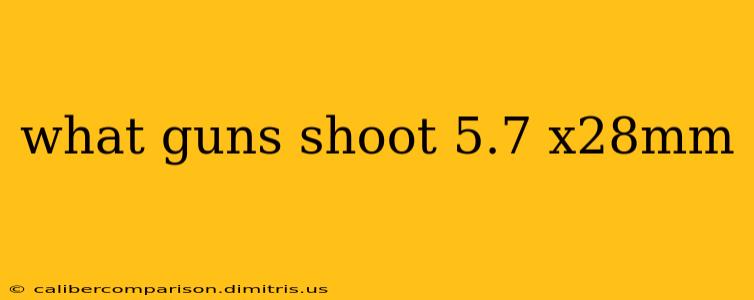 what guns shoot 5.7 x28mm