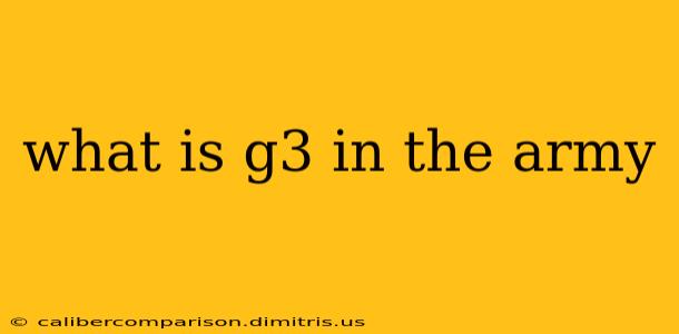 what is g3 in the army