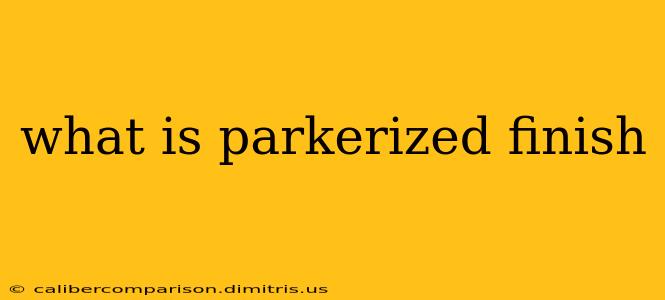 what is parkerized finish