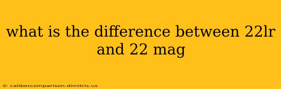 what is the difference between 22lr and 22 mag