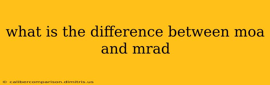 what is the difference between moa and mrad