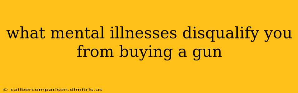 what mental illnesses disqualify you from buying a gun