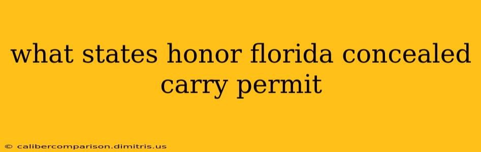 what states honor florida concealed carry permit