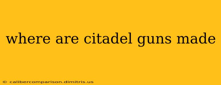 where are citadel guns made