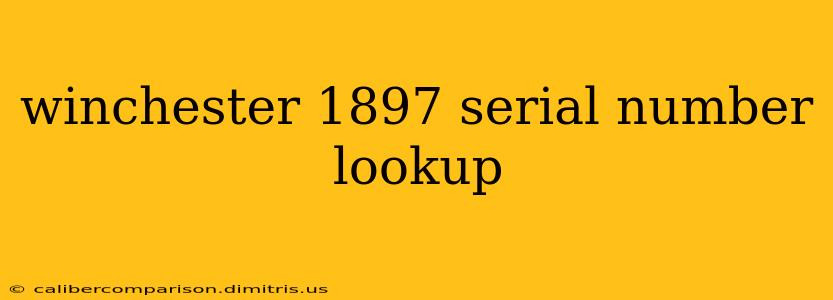 winchester 1897 serial number lookup