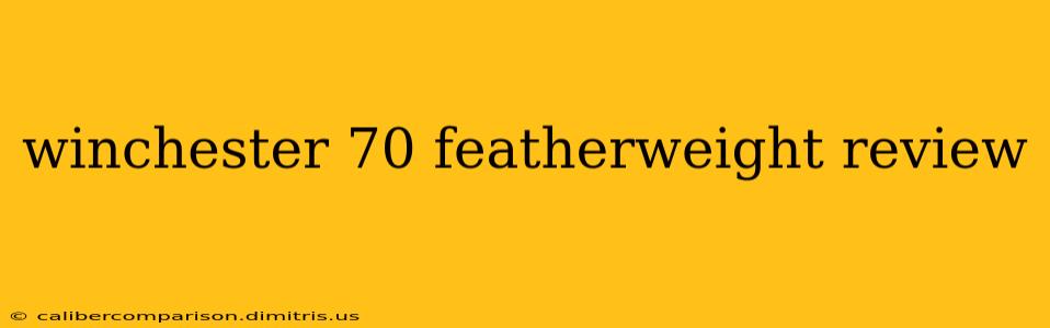 winchester 70 featherweight review