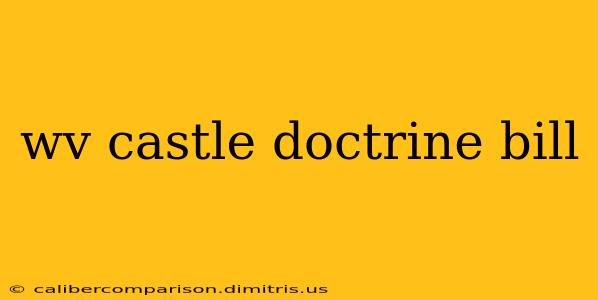 wv castle doctrine bill